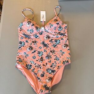 Vineyard Vines Pink Floral One-Piece Swimsuit